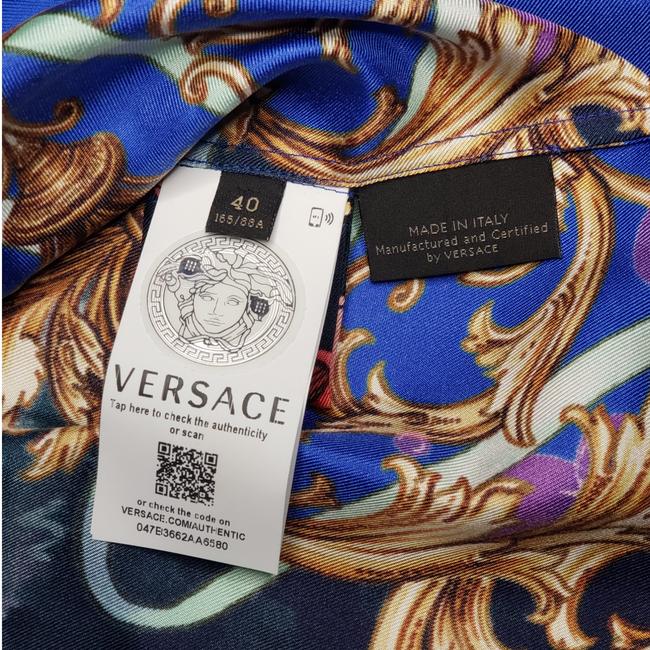 Versace Blue Disney Cinderella Silk Button-down Shirt S