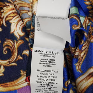 Versace Blue Disney Cinderella Silk Button-down Shirt S